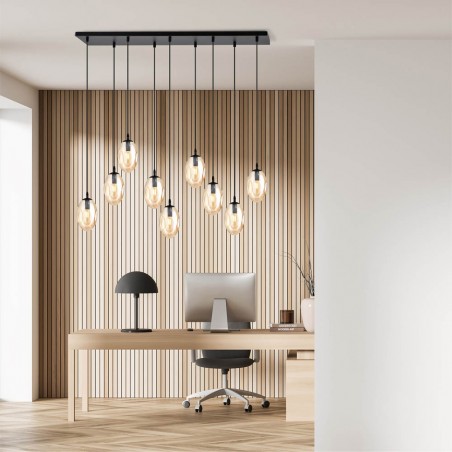 Pendant Lamp Celeste Amber (9 lights)