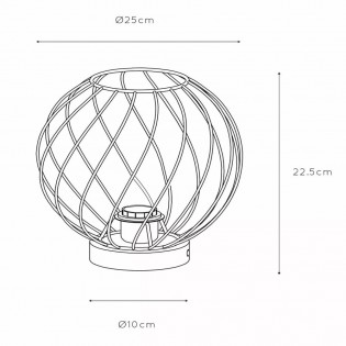 Bedside table lamp Danza