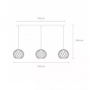 Pendant Track Lamp Danza (3 lights)