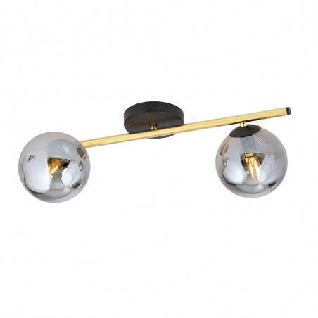 Ceiling strip lamp Dadora Graphite (2 lights)