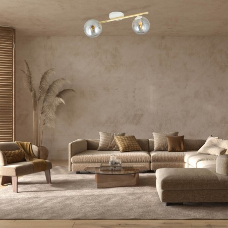 Ceiling strip lamp Dadora II Graphite (2 lights)