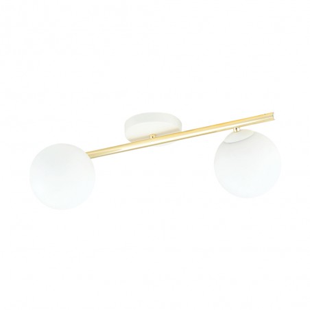 Ceiling strip lamp Dadora II Opal (2 lights)