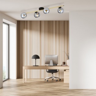 Ceiling strip lamp Dadora Graphite (4 lights)