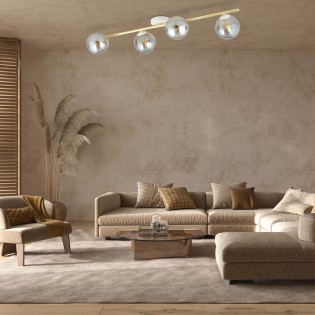 Ceiling strip lamp Dadora II Graphite (4 lights)