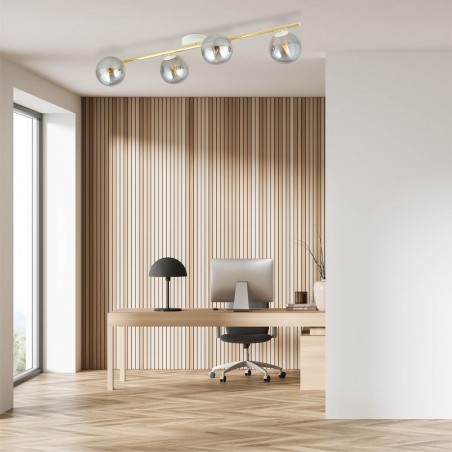 Ceiling strip lamp Dadora II Graphite (4 lights)