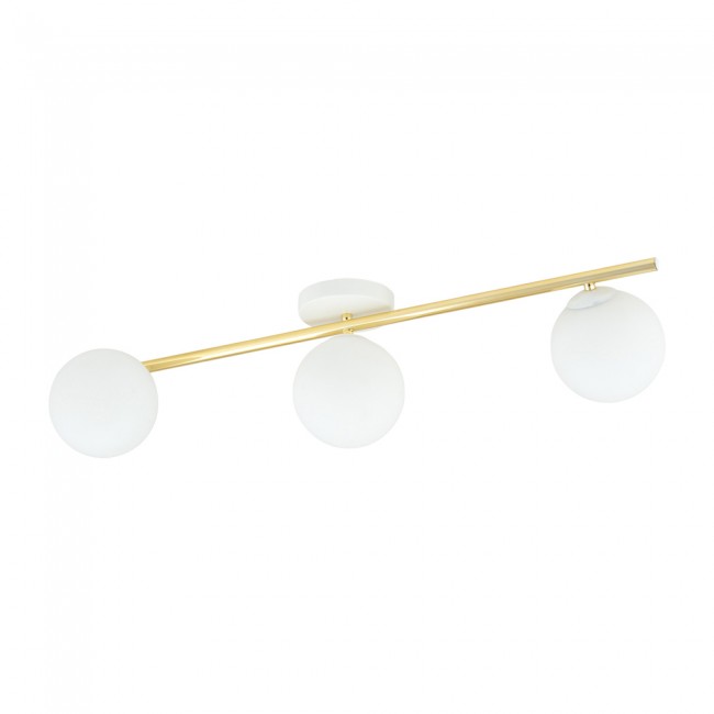 Ceiling strip lamp Dadora II Opal (3 lights)