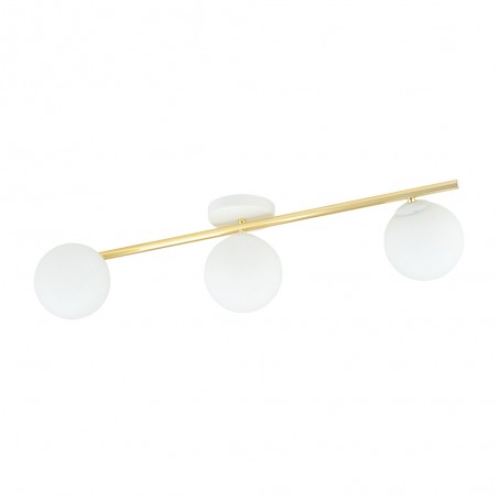 Ceiling strip lamp Dadora II Opal (3 lights)