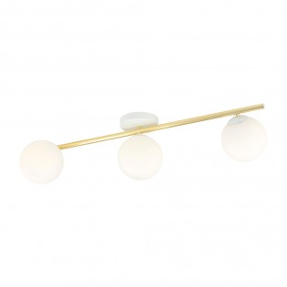 Ceiling strip lamp Dadora II Opal (3 lights)