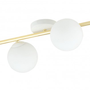 Ceiling strip lamp Dadora II Opal (4 lights)