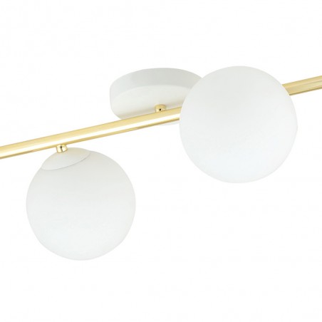 Ceiling strip lamp Dadora II Opal (4 lights)