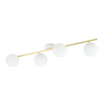 Ceiling strip lamp Dadora II Opal (4 lights)