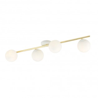 Ceiling strip lamp Dadora II Opal (4 lights)