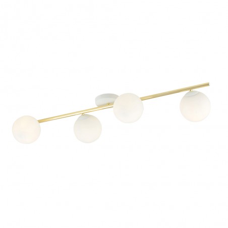 Ceiling strip lamp Dadora II Opal (4 lights)