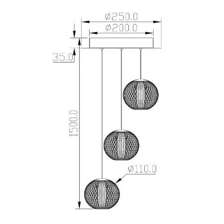 LED Cluster Pendant Lamp Cintra (3x4.7W)