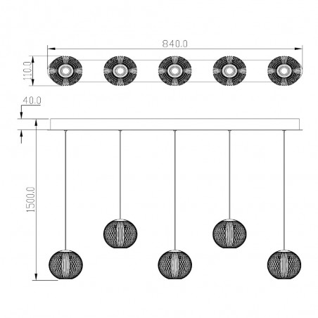 LED Ceiling Track Lamp Cintra (5x4.7W)