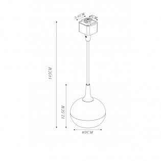 Single-phase track pendant spotlight Favori