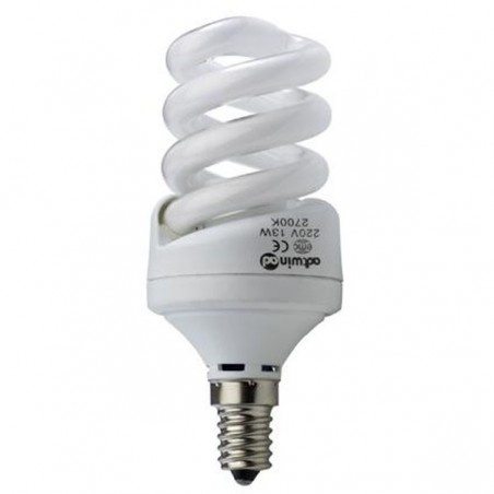 Light bulb mini-spiral 13W (E14). low consumption