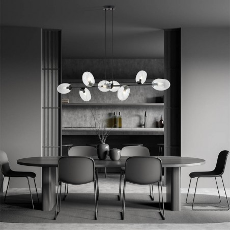 Bimala Transparente Pendelleuchte (8 Leuchten)