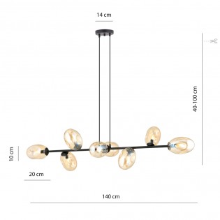 Ceiling Lamp Bimala Amber (8 lights)