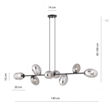 Ceiling Lamp Bimala Graphite (8 lights)