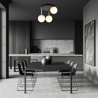 Ceiling Flush Lamp Telpa Opal (3 lights)