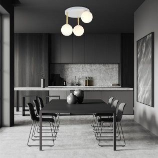 Ceiling Flush Lamp Telpa II Opal (3 lights)