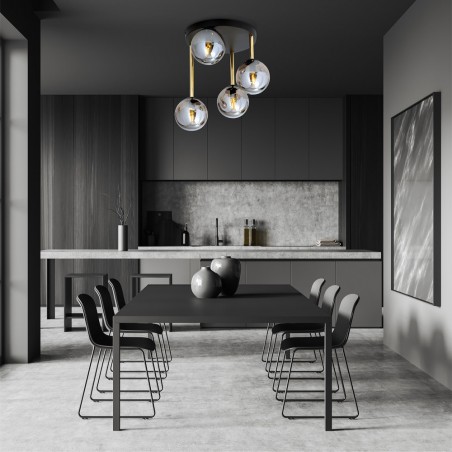 Ceiling Flush Lamp Telpa Graphite (4 lights)