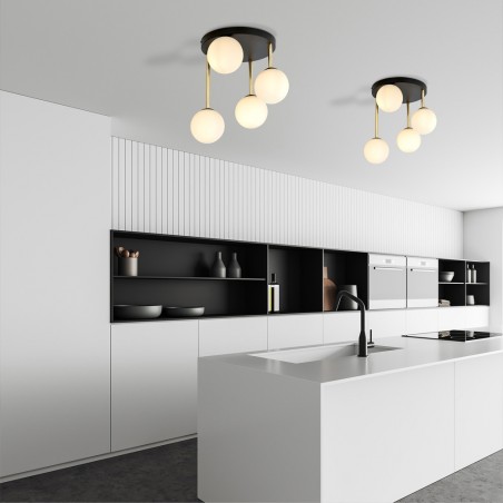 Ceiling Flush Lamp Telpa Opal (4 lights)