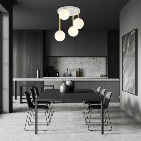 Ceiling Flush Lamp Telpa II Opal (4 lights)