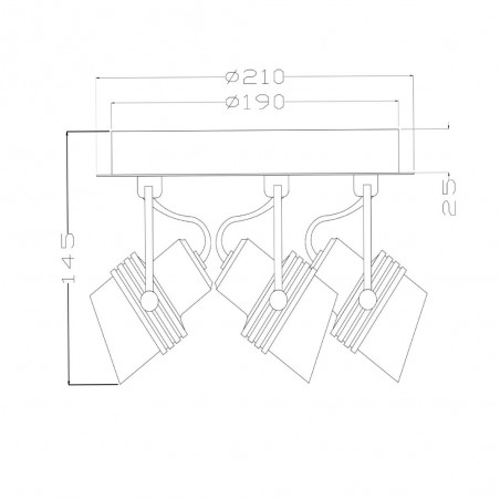 Ceiling Flush Light Tundran (3 lights)