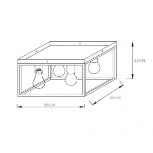 Ceiling Flush Light Ruben II (4 lights)