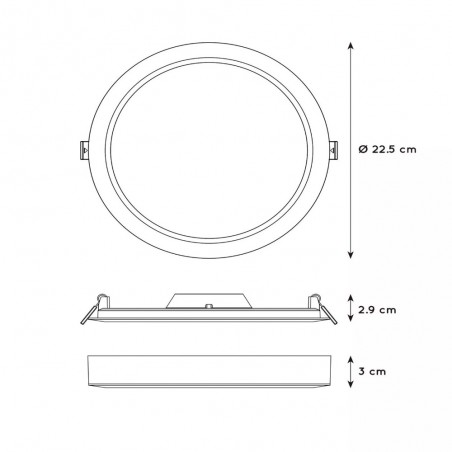 LED Ceiling Flush Light Tendo Round (18W)