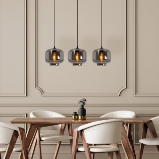 Ceiling Track Lamp Medine Smoked (3 lights)
