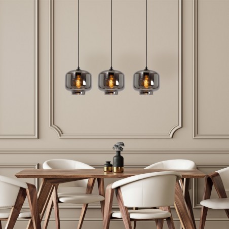 Ceiling Track Lamp Medine Smoked (3 lights)