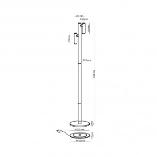 Antrim Dimmbare LED Stehleuchte (2x2.2W)