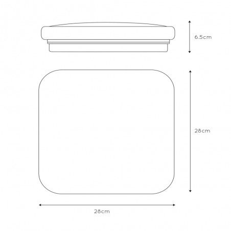 LED Ceiling Flush Light Otis Square (20W)