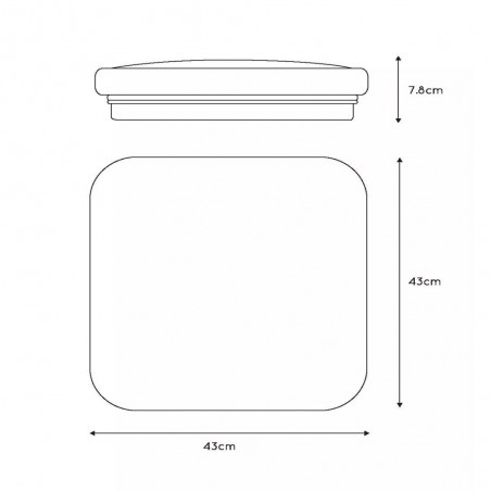 LED Ceiling Flush Light Otis Square (42W)