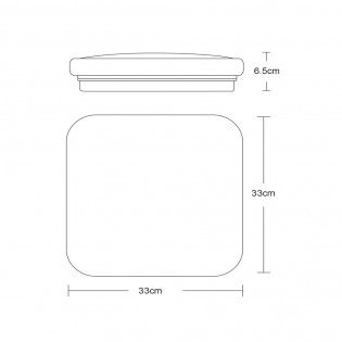 LED Ceiling Flush Light Otis Square (32W)