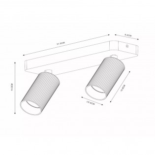 Ceiling Track Spotlight Clubs (2 lights)
