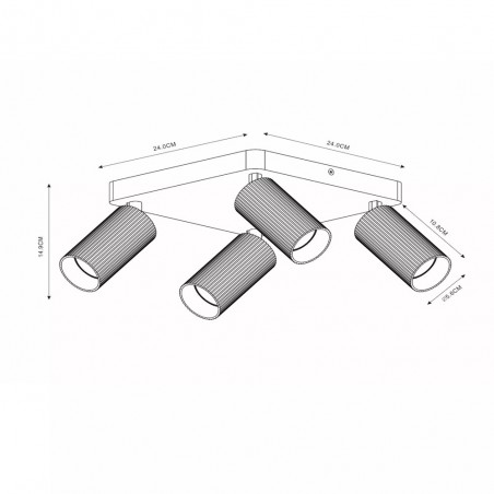 Ceiling Flush Light Clubs (4 lights)