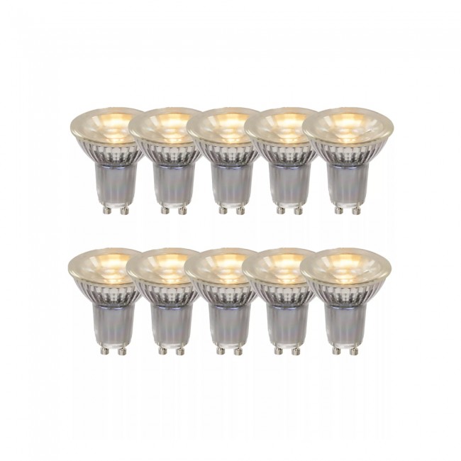 Pack x 10 LED Bulbs GU10 MR16 (5W)