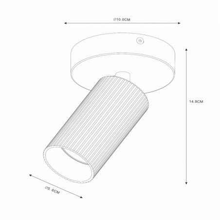 Adjustable ceiling spotlight Clubs