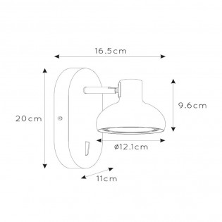 Wall lamp with switch Sensas