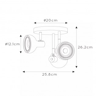 Ceiling Flush Light Sensas (3 lights)
