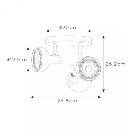 Ceiling Flush Light Sensas (3 lights)
