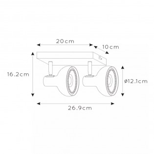 Ceiling Track Lamp Sensas (2 lights)