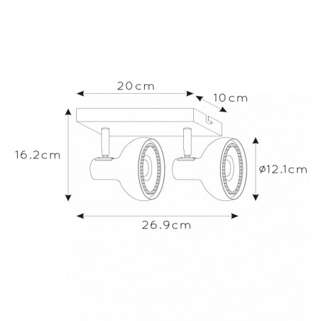 Ceiling Track Lamp Sensas (2 lights)