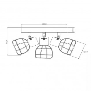 Ceiling Flush Light Filox (3 lights)
