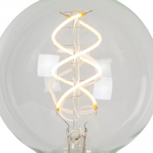 LED filament bulb E27 Transparent G95 (4.9W)