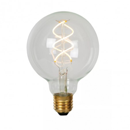 LED filament bulb E27 Transparent G95 (4.9W)